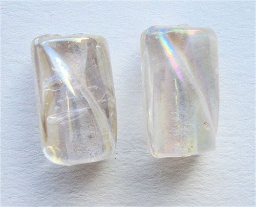 GL0962 10x8mm Crystal Twisted Tube