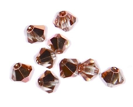 CB304 3mm Copper Capri Crystal Bicone