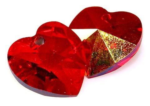 CH005 10mm Light Siam (Red) AB Heart