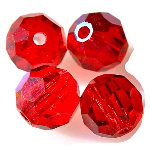 CR621 6mm Light Siam (Red) AB Round