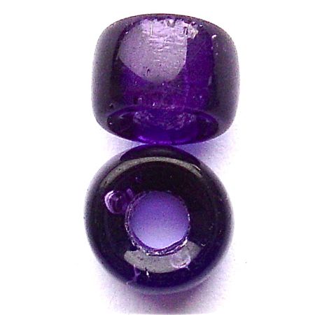 GL1326 8x6mm Transparent Purple Pony Bead