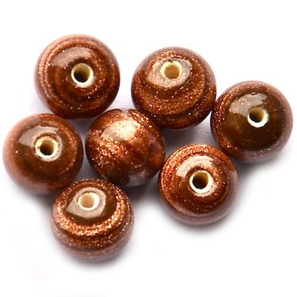 GL1618 6mm Goldstone Round
