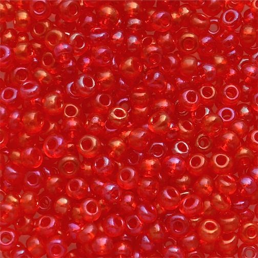 RC176 Trans Orange AB Size 8 Seed Beads