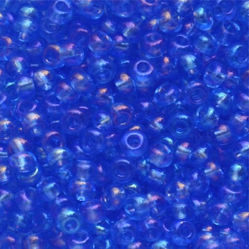 RC448 Trans Blue AB Size 8 Seed Beads