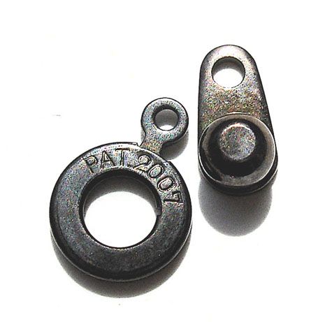 FN210 8mm Grey Black Ball and Socket Clasp