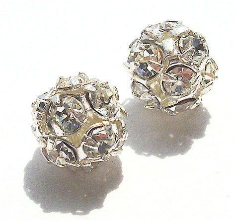 DR202 8mm Diamante Set Silver Ball