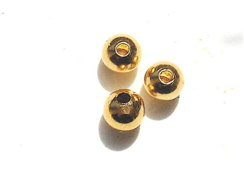 MB004 4mm Gold Round Metal Bead
