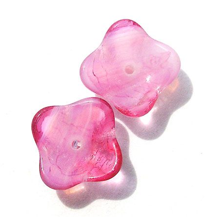 GL1000 8mm Curved Pink Marl Flower