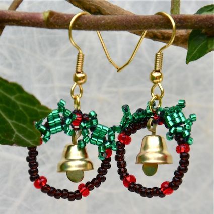 Holly Wreath Earrings