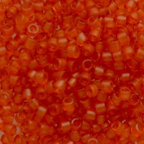 DB0777 Dyed Matte Trans Dk Amber Delica