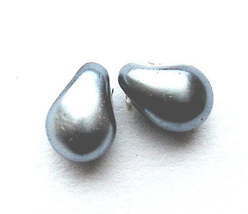 GL1237 4x6mm Silver Pearl Drop