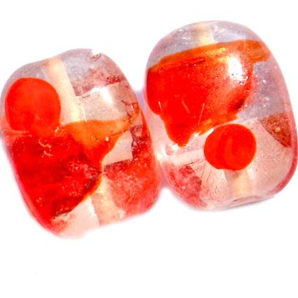 GL2394 Foil Decorated Orange Lozenge