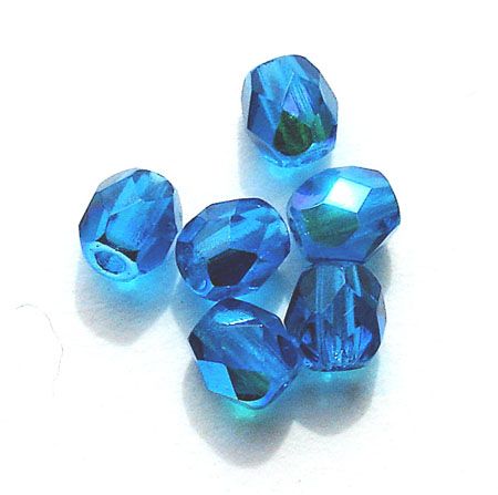 FG446 4mm Capri Blue AB Facet