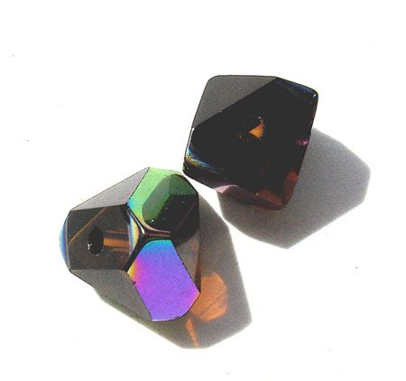 GLX2476 6mm Brown AB Chevron Cubes