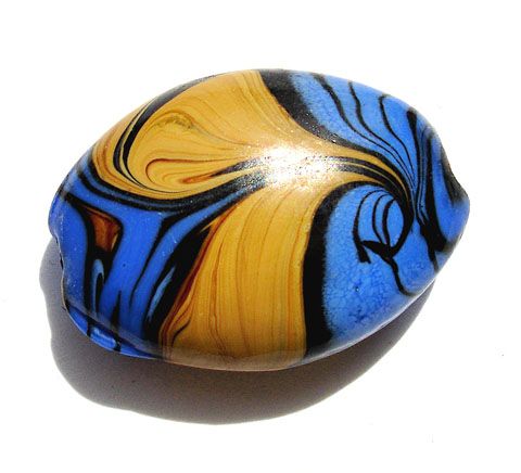 GL2576 Large Blue Swirl Oval