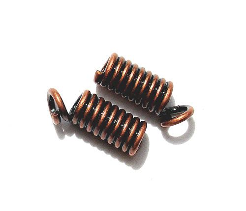 FN035C Antique Copper Spiral Lace Ends