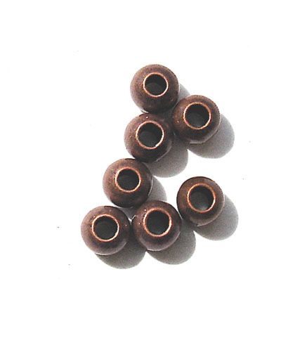 MB003 3mm Antique Copper Round Metal Bead