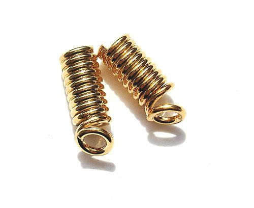 FN035 Bright Gold Spiral Lace End