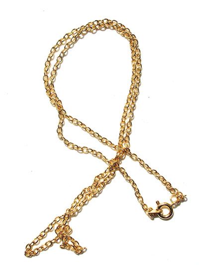 FN163 Gold 24 Inch Medium Trace Chain