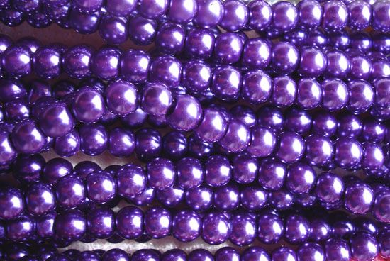 GP407 4mm Royal Purple Glass Pearls