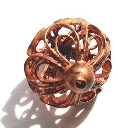 MB430 Antique Copper Filigree Bead
