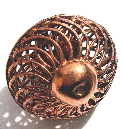 MB432 Antique Copper Filigree Bead