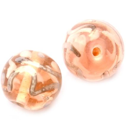 GL1777 14mm Peach Squiggle Round