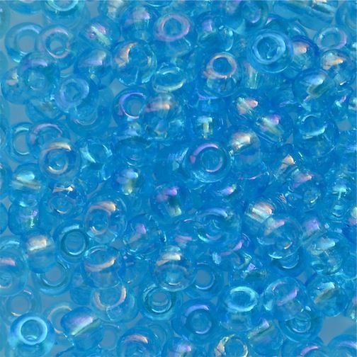 RC567 Trans Turquoise AB Size 6 Seed Beads