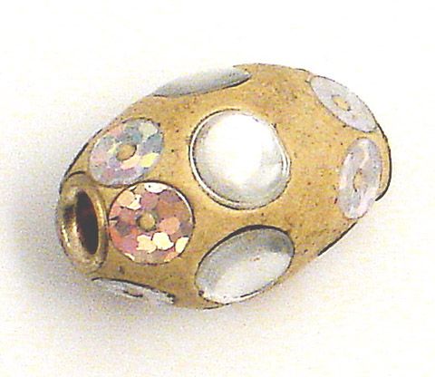 CE039 Putty Decorated Ceramic Oval