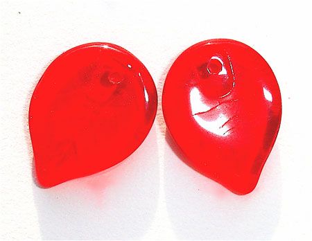 GL1273 16x14mm red TH leaf