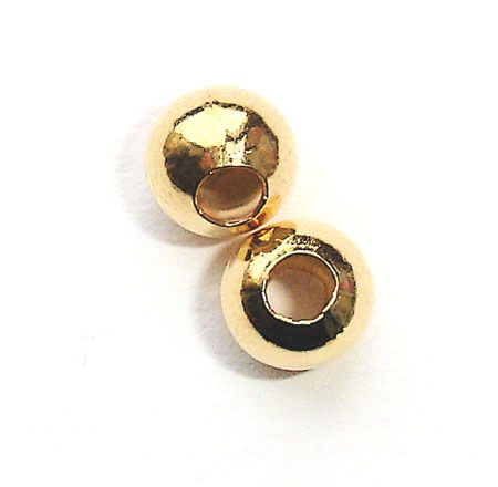 MB007 5mm Gold Round Metal Bead