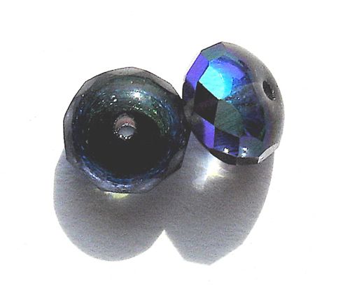 FCR807 8x5mm Black Diamond AB Cushioned Rondelle