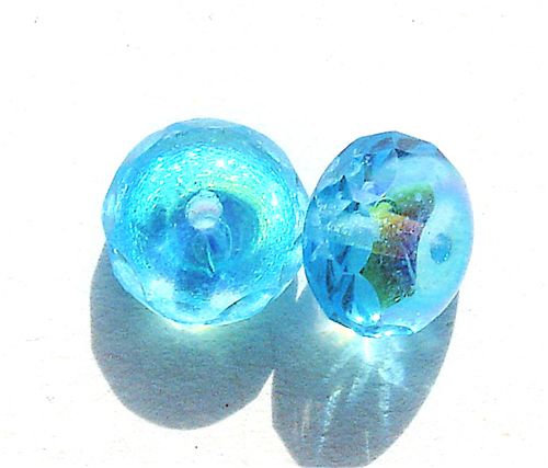 FCR801 8x5mm Turquoise AB Cushioned Rondelle