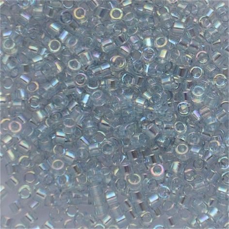 DB0110 Transparent Lt Marine Blue Gold Lustre Delica