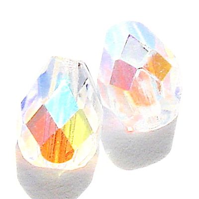 FD902 9x7mm Clear AB Faceted Drop