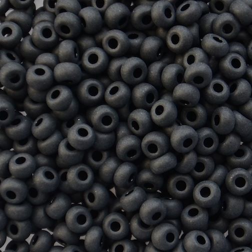 RC734 Frost Black Size 8 Seed Beads