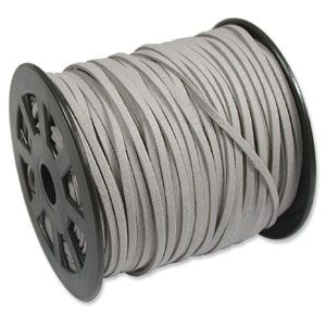 TG035 Grey Imitation Suede Lace