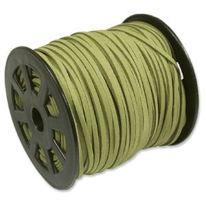 TG041 Olive Imitation Suede Lace