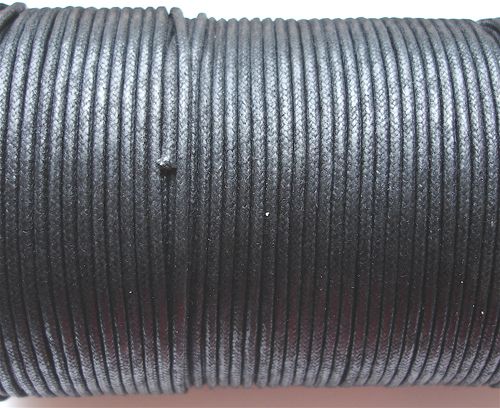 TG001 2mm Black Cotton Thong