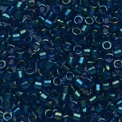 DB1763 Emerald Lined Cobalt AB Delica