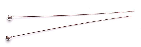 SS131 40mm Sterling Silver Ball ended Headpins
