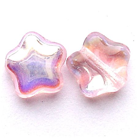 GL3005 8mm pink ab star bead