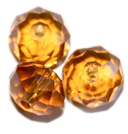 CC1283 6x8mm Faceted Topaz Rondelle