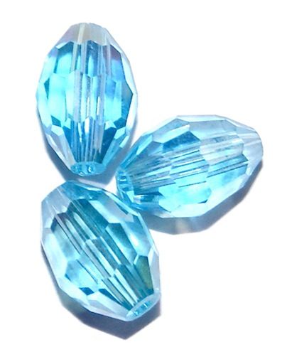 CC1121 8x6mm Turquoise AB Faceted Oval