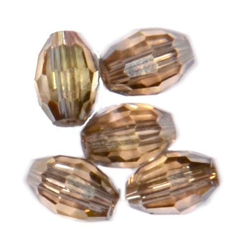 CC1143 6x4mm Light Colorado Topaz AB Faceted Oval