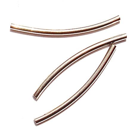 MB646GRB 25mm Hollow Grey Black Metal Tube Bead