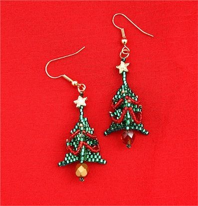 Bead Pack for Christmas Tree Earrings