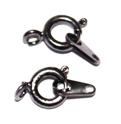 FN027GRB 6mm Grey Black Bolt Ring and Tag