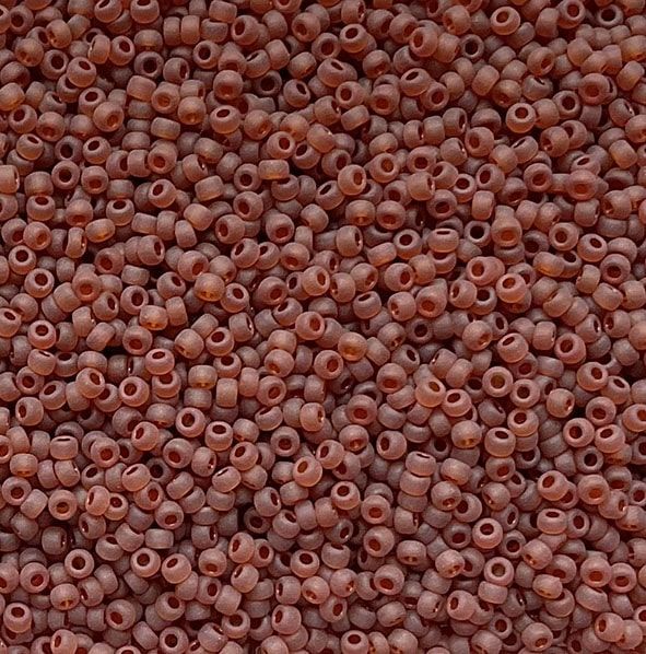 RC11-0134F Mat Trans Lt Brown Size 11 Seed Beads