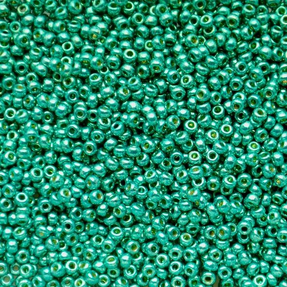 RC11-5106 Dur Galv Dk Aqua Green Size 11 Seed Beads